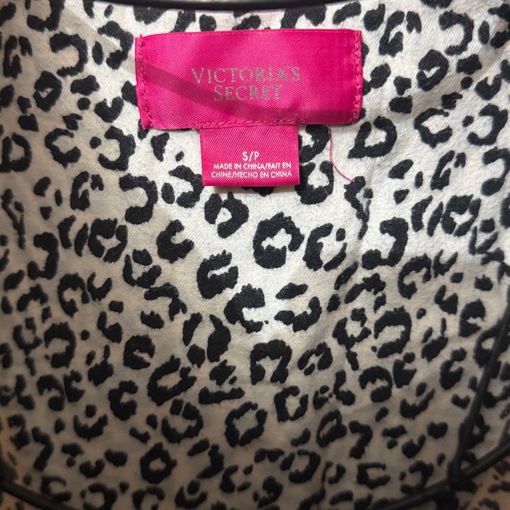 Victoria's Secret Women Sleepwear  Leopard Print Tunic  Dress Button Up small - Picture 5 of 6